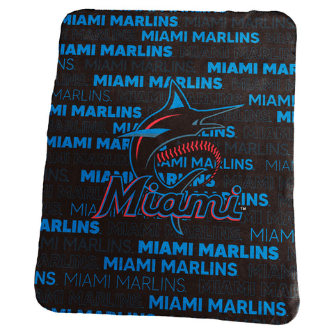 Miami Marlins Blanket 50x60 Fleece Classic-0