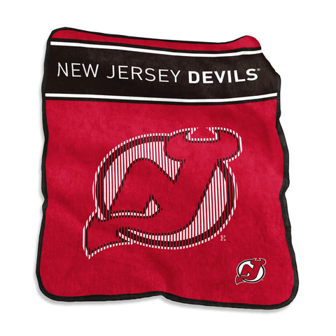 New Jersey Devils Blanket 60x80 Raschel Throw-0