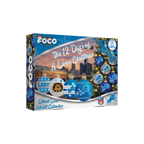 Detroit Lions Advent Calendar Ball Ornament-0
