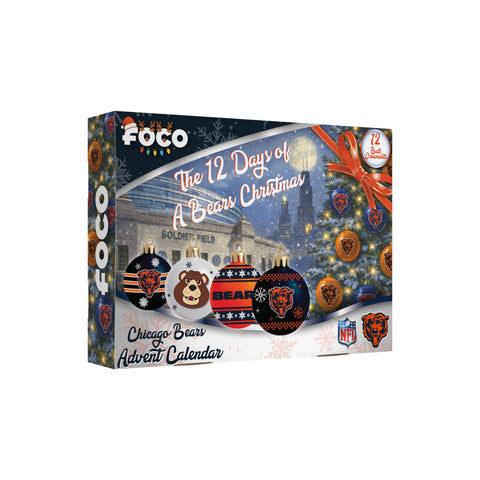 Chicago Bears Advent Calendar Ball Ornament-0