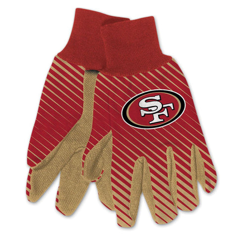 San Francisco 49ers Two Tone Adult Size Gloves-0