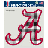 Alabama Crimson Tide Decal 8x8 Perfect Cut Color Houndstooth Design