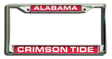 Alabama Crimson Tide License Plate Frame Laser Cut Chrome - Team Fan Cave