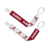 Alabama Crimson Tide Pacifier Clips 2 Pack-0