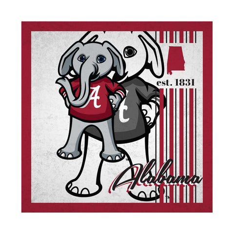 Alabama Crimson Tide Sign Wood 10x10 Album Design