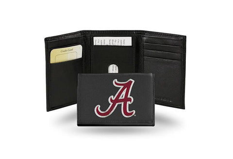 Alabama Crimson Tide Wallet Trifold Leather Embroidered