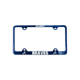 Altanta Braves License Plate Frame Laser Cut Blue - Team Fan Cave