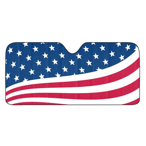 American Flag Auto Sun Shade-0