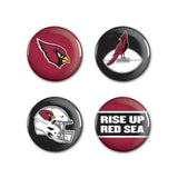 Arizona Cardinals Buttons 4 Pack-0