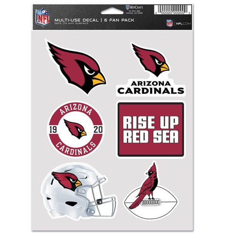 Arizona Cardinals Decal Multi Use Fan 6 Pack-0