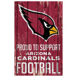 Arizona Cardinals Sign 11x17 Wood Proud to Support Design-0