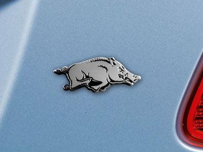 Arkansas Razorbacks Auto Emblem Premium Metal Chrome