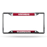 Arkansas Razorbacks License Plate Frame Chrome EZ View - Team Fan Cave