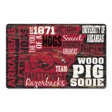 Arkansas Razorbacks Sign 11x17 Wood Wordage Design-0