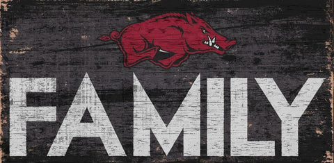 Arkansas Razorbacks Sign Wood 12x6 Family Design - Special Order - Team Fan Cave