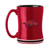 Arkansas Razorbacks Coffee Mug 14oz Sculpted Relief Team Color-0