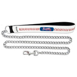 Atlanta Braves Baseball Leather Leash - L - Team Fan Cave