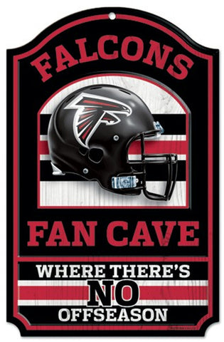 Atlanta Falcons Wood Sign - 11"x17" Fan Cave Design-0