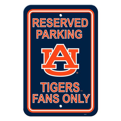 Auburn Tigers Sign - Plastic - Reserved Parking - 12 in x 18 in - Team Fan Cave