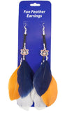 Auburn Tigers Team Color Feather Earrings - Team Fan Cave