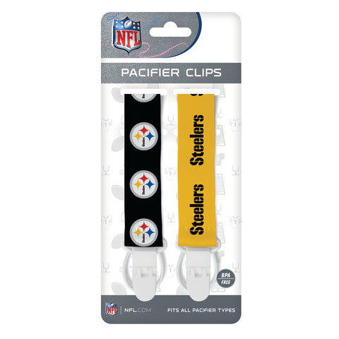 Pittsburgh Steelers Pacifier Clips 2 Pack-0
