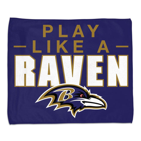 Baltimore Ravens Towel 15x18 Rally Style Full Color-0