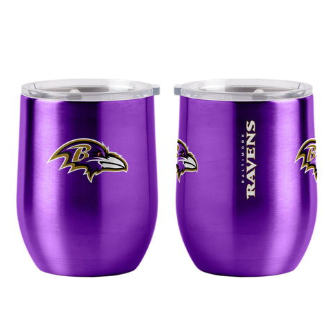 Baltimore Ravens Travel Tumbler 16oz Stainless Steel Curved-0