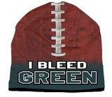 Beanie I Bleed Style Sublimated Football Forest Green Design - Team Fan Cave