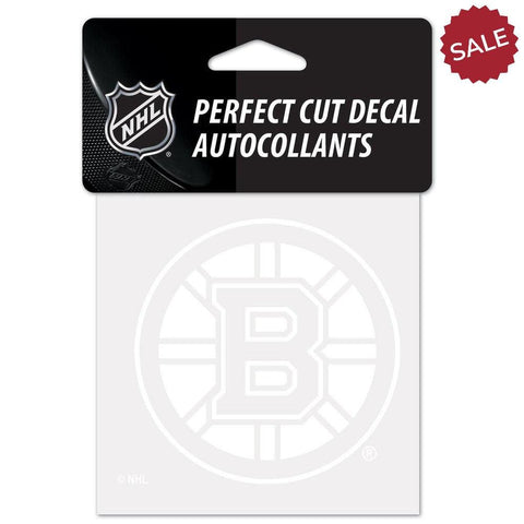 Boston Bruins Decal 4x4 Perfect Cut White