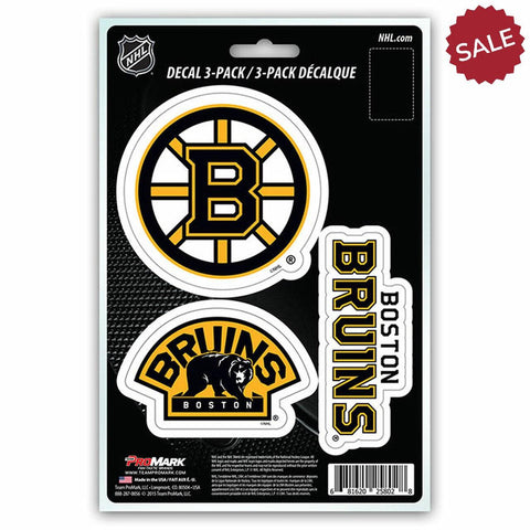 Boston Bruins Decal Die Cut Team 3 Pack