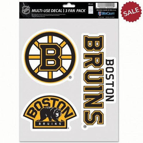 Boston Bruins Decal Multi Use Fan 3 Pack - Team Fan Cave