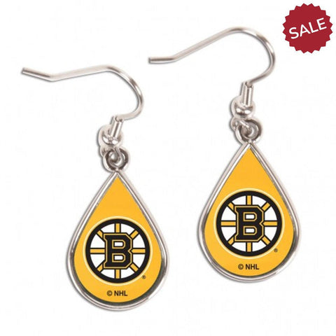 Boston Bruins Earrings Tear Drop Style - Special Order