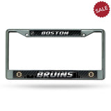 Boston Bruins License Plate Frame Chrome Printed Insert