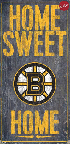 Boston Bruins Sign Wood 6x12 Home Sweet Home Design - Team Fan Cave