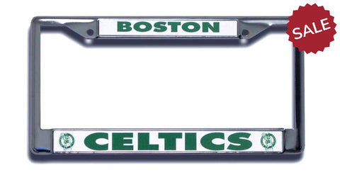 Boston Celtics License Plate Frame Chrome-0