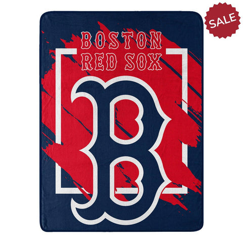 Boston Red Sox Blanket 46x60 Micro Raschel Dimensional Design Rolled