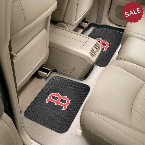 Boston Red Sox Car Mat Heavy Duty Vinyl Rear Seat 2 Pack