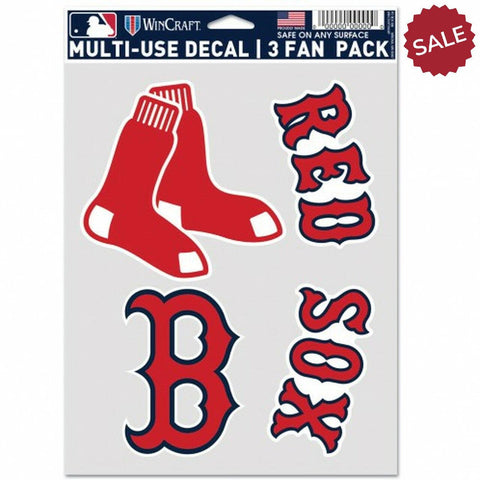 Boston Red Sox Decal Multi Use Fan 3 Pack