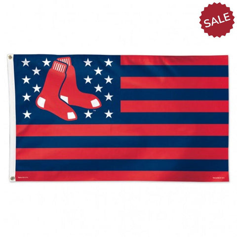 Boston Red Sox Flag 3x5 Deluxe Style Stars and Stripes Design-0