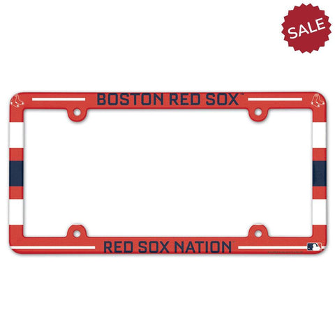 Boston Red Sox License Plate Frame Plastic Full Color Style - Team Fan Cave