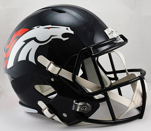 Denver Broncos Helmet Riddell Replica Full Size Speed Style 1997-2023 Throwback-0