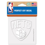 Brooklyn Nets Decal 4x4 Perfect Cut White - Special Order - Team Fan Cave