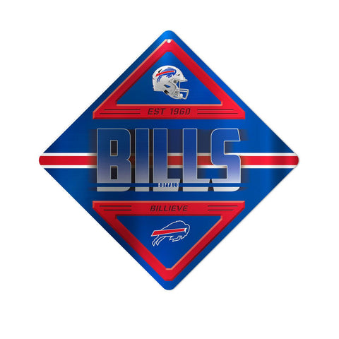 Buffalo Bills Sign Metal Diamond Shape