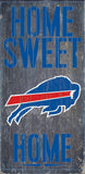 Buffalo Bills Wood Sign - Home Sweet Home 6"x12"