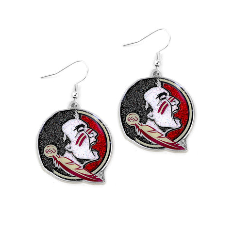Florida State Seminoles Earrings Glitter Dazzle-0