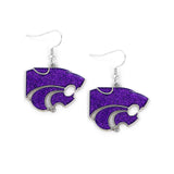 Kansas State Wildcats Earrings Glitter Dazzle-0