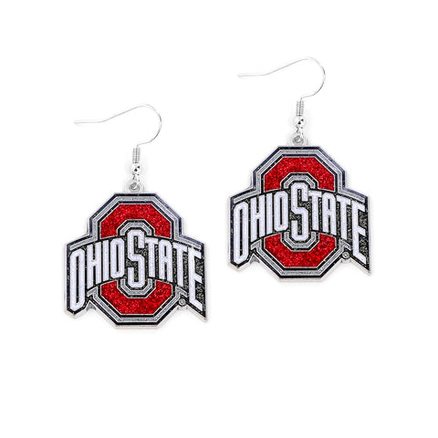 Ohio State Buckeyes Earrings Glitter Dazzle-0