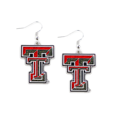 Texas Tech Red Raiders Earrings Glitter Dazzle-0