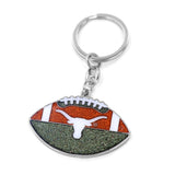 Texas Longhorns Keychain Football Glitter-0