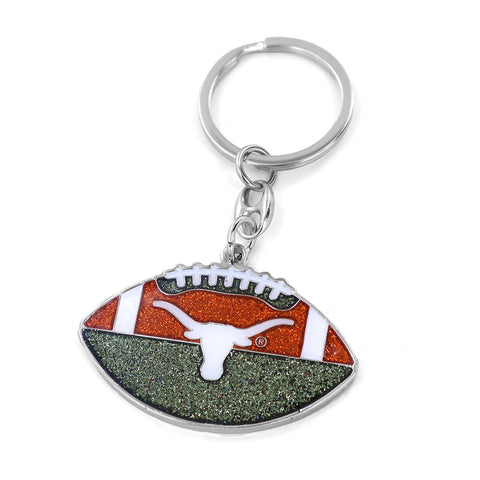 Texas Longhorns Keychain Football Glitter-0